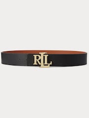 Lauren Ralph Lauren Reversible Monogram Logo Leather Belt - Image 1 of 1