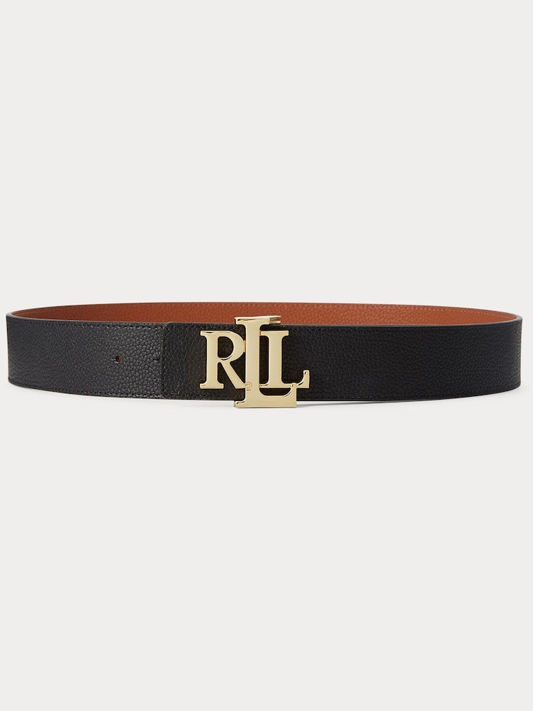 Lauren Ralph Lauren Reversible Monogram Logo Leather Belt - Image 1 of 1