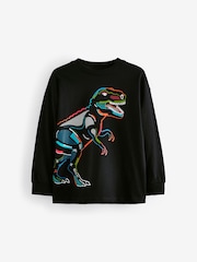 Green/Blue Gaming Graphic Print Relaxed Fit Long Sleeve T-Shirts 3 Pack (3-16yrs) - Image 5 of 7
