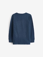 Green/Navy Blue Colourblock Long Sleeve T-Shirts 3 Pack (3-16yrs) - Image 5 of 6