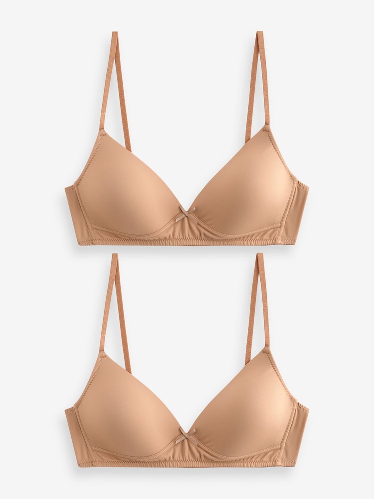Praline Beige Trainer Bras 2 Pack - Image 1 of 4