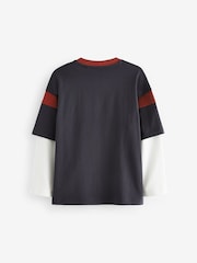 Red/Blue/White Varsity Graphic Long Sleeve T-Shirts 3 Pack (3-16yrs) - Image 3 of 6