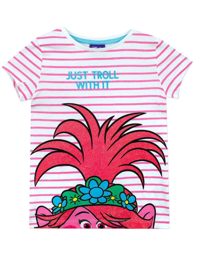 Character Grey Trolls 100% Cotton T-Shirt and Leggings Set - Image 2 of 5
