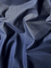 Navy Blue Collection Luxe 200 Thread Count 100% Egyptian Cotton Percale Luxury Duvet Cover And Pillowcase Set - Image 4 of 5