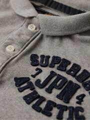 Grau - Superdry Vintage Athletic Poloshirt aus 100 % Baumwolle - Bild 5 von 6