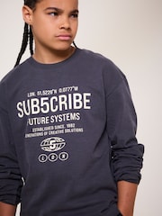 رمادي - حزمة من 2 تيشرت بأكمام طويلة من القطن 100% تشكيلة Subscribe (3–16 سنة) - صورة 5 من 8