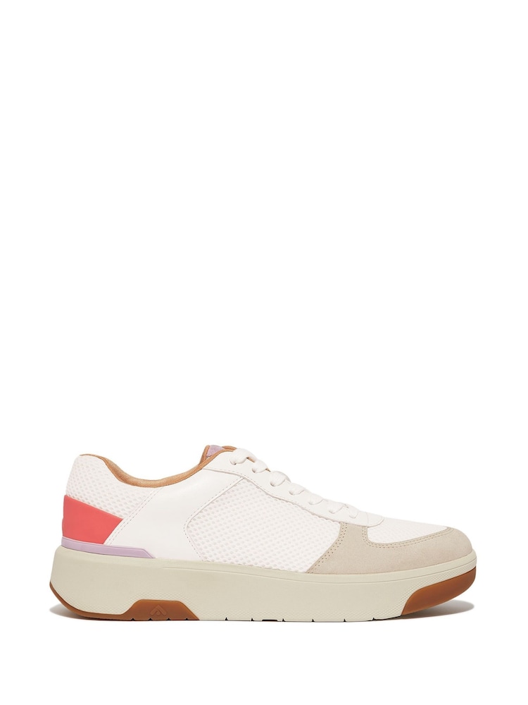 FitFlo Rally Evo Leather Mesh Suede White Sneakers - Image 1 of 4