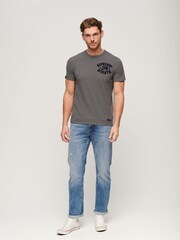 Grau - Superdry 100% Cotton Vintage Athletic Chest Short Sleeve T-Shirt - Bild 1 von 7