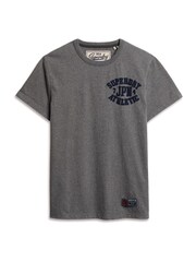 Grau - Superdry 100% Cotton Vintage Athletic Chest Short Sleeve T-Shirt - Bild 5 von 7
