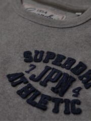 Grau - Superdry 100% Cotton Vintage Athletic Chest Short Sleeve T-Shirt - Bild 7 von 7