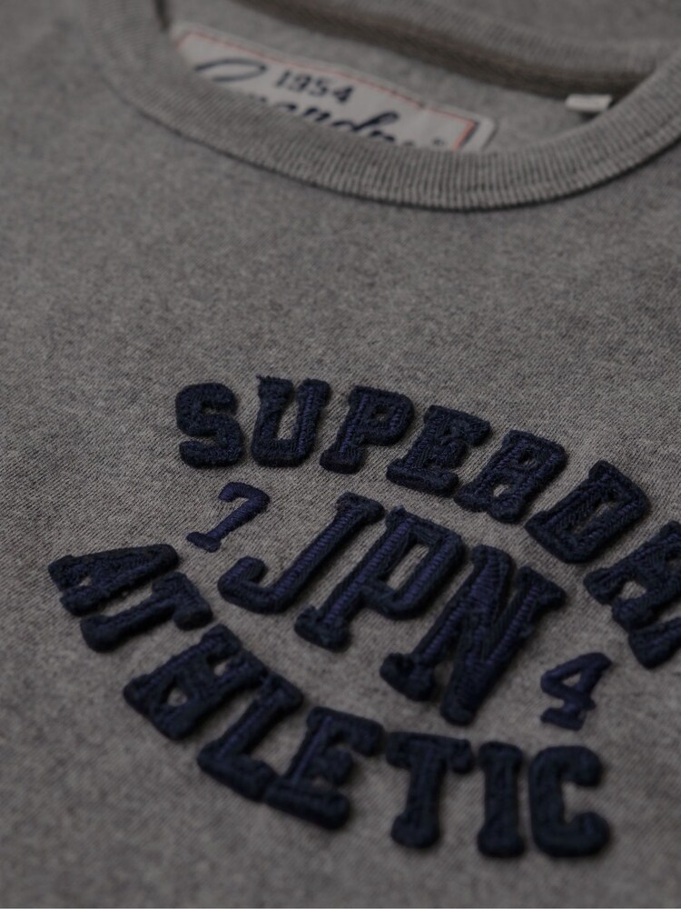 Grau - Superdry 100% Cotton Vintage Athletic Chest Short Sleeve T-Shirt - Bild 7 von 7