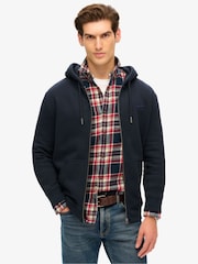 Superdry Blue Eclipse Navy Essential Logo Zip-Up Hoodie - Image 1 of 1