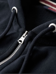 Superdry Blue Eclipse Navy Essential Logo Zip-Up Hoodie - Image 6 of 7