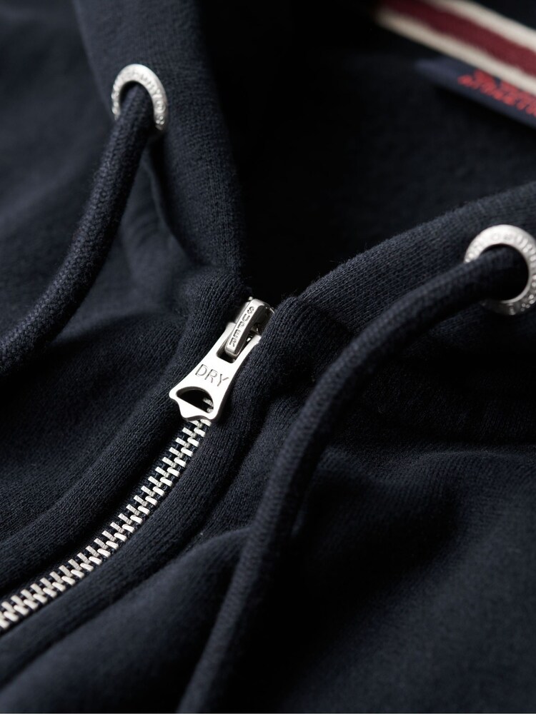Superdry Blue Eclipse Navy Essential Logo Zip-Up Hoodie - Image 6 of 7