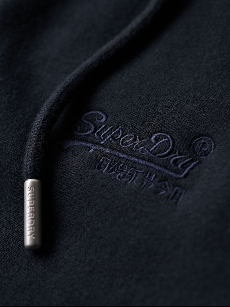 Superdry Blue Eclipse Navy Essential Logo Zip-Up Hoodie - Image 7 of 7