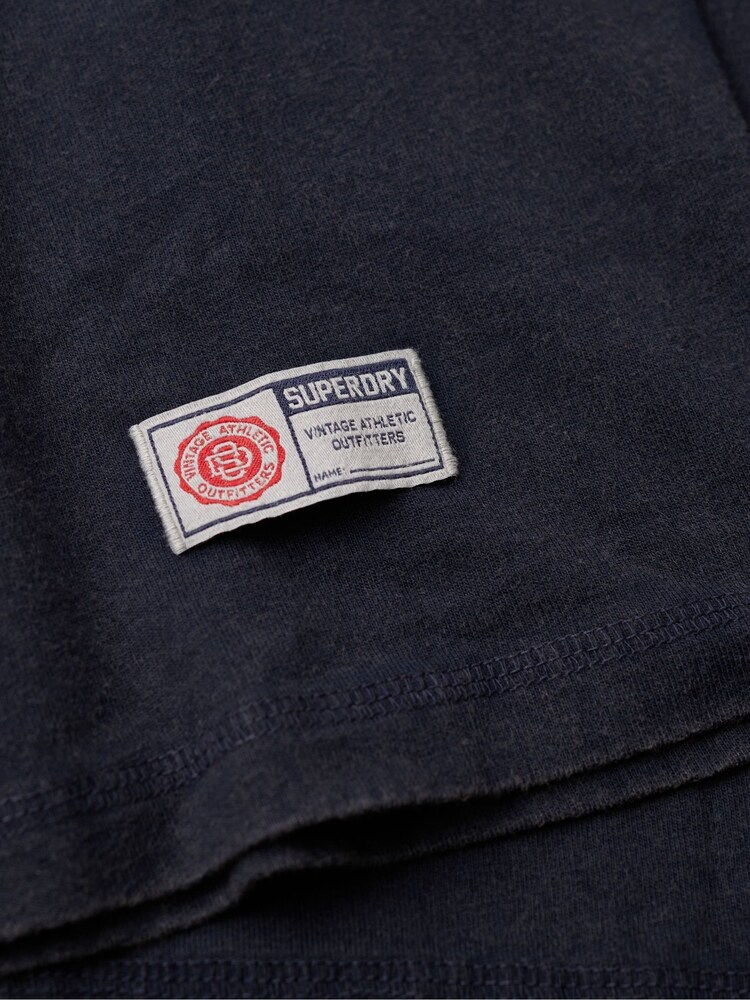 Blau - Superdry Vintage Athletic Chest Langarm-T-Shirt aus 100 % Baumwolle - Bild 6 von 6