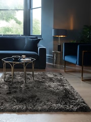 Charcoal Grey Lola Sparkle Plush Rug - Image 1 of 7
