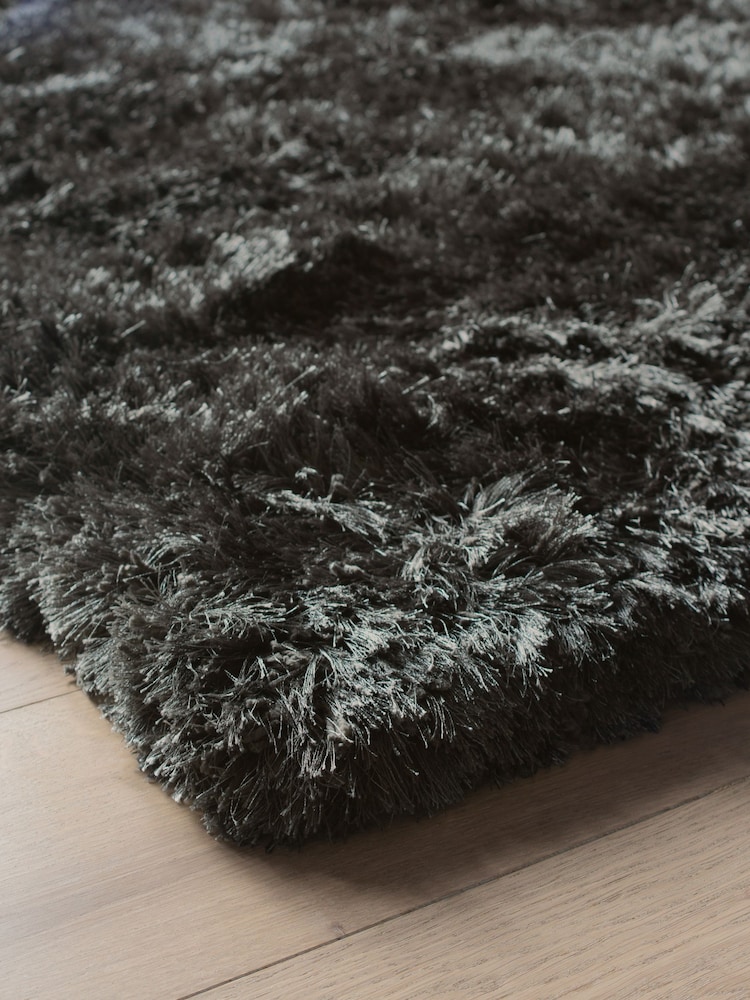 Charcoal Grey Lola Sparkle Plush Rug - Image 2 of 7