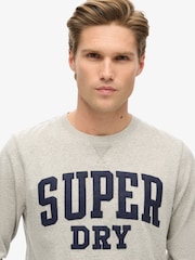 Grau - Superdry Vintage Athletic Chest Langarm-T-Shirt aus 100 % Baumwolle - Bild 3 von 6