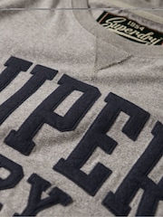 Grau - Superdry Vintage Athletic Chest Langarm-T-Shirt aus 100 % Baumwolle - Bild 5 von 6