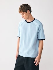 Blue Relaxed Fit Ringer T-Shirt - Image 3 of 8