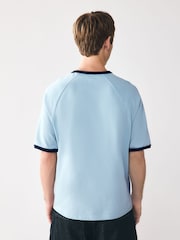 Blue Relaxed Fit Ringer T-Shirt - Image 4 of 8