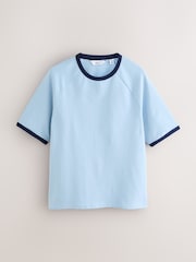 Blue Relaxed Fit Ringer T-Shirt - Image 6 of 8