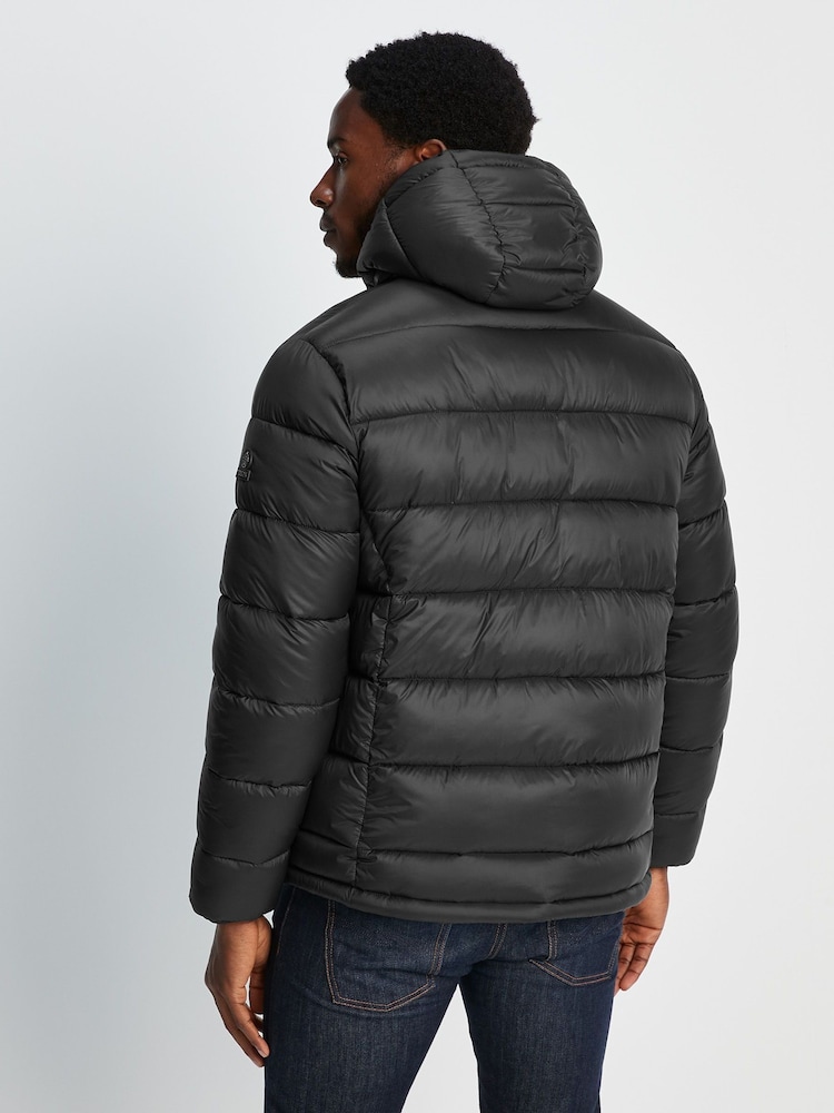 Tog 24 Black Maloney Hooded Padded Coat Jacket - Image 2 of 8