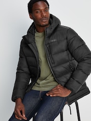 Tog 24 Black Maloney Hooded Padded Coat Jacket - Image 5 of 8