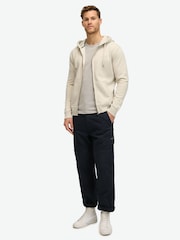 Bege Pedra Claro - Superdry com capuz e zíper Essential Logo Hoodie - Imagem 2 de 6