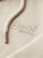 Bege Pedra Claro - Superdry com capuz e zíper Essential Logo Hoodie - Imagem 5 de 6