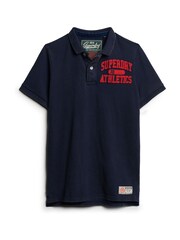 Superdry Eclipse Navy/Red 100% Cotton Vintage Athletic Polo Shirt - Image 4 of 6