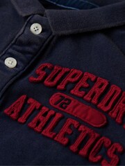 Superdry Eclipse Navy/Red 100% Cotton Vintage Athletic Polo Shirt - Image 6 of 6