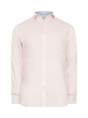 BadRhino Big & Tall Pink Premium Stretch Long Sleeve Formal Shirt - Image 2 of 3