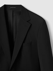 Reiss Black Hope Slim-Fit Wool-Blend Single-Breasted Suit Blazer - Image 7 of 8