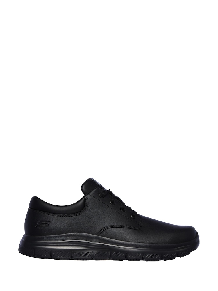 Skechers Black Mens Flex Advantage Fourche Slip Resistant Work Shoes - Image 1 of 5