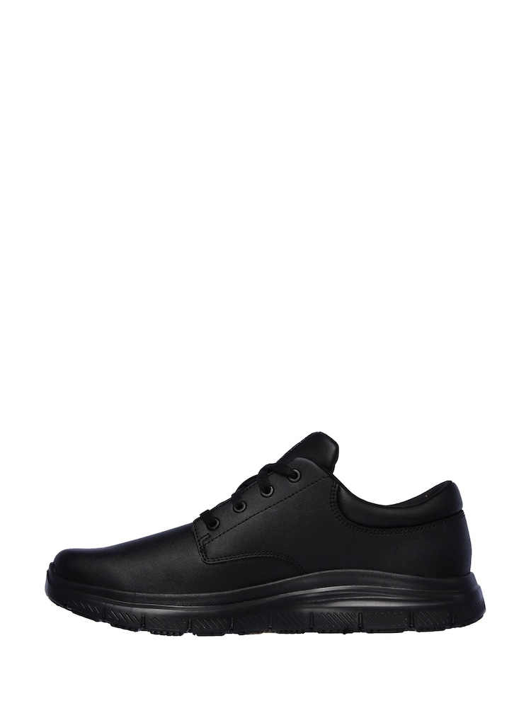 Skechers Black Mens Flex Advantage Fourche Slip Resistant Work Shoes - Image 2 of 5
