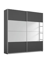 Rauch Dark Grey Cameron Wood and Centre Mirror Semi 1.8m Sliding Fitted Wardrobe - Image 2 of 2