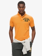 Superdry Track Gold 100% Cotton Vintage Athletic Polo Shirt - Image 1 of 6
