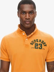 Superdry Track Gold 100% Cotton Vintage Athletic Polo Shirt - Image 3 of 6