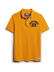 Superdry Track Gold 100% Cotton Vintage Athletic Polo Shirt - Image 4 of 6
