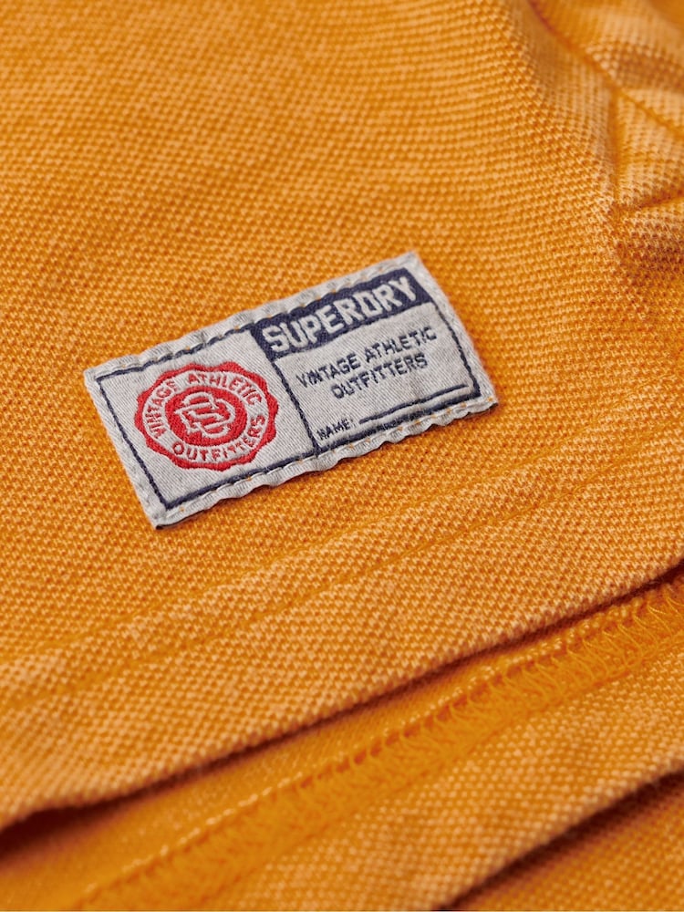 Superdry Track Gold 100% Cotton Vintage Athletic Polo Shirt - Image 6 of 6