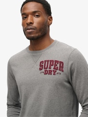 Superdry Grey 100% Cotton Vintage Athletic Chest Long Sleeve T-Shirt - Image 3 of 5