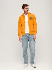 Superdry Track Gold Vintage Athletic ZIp 100% Cotton Hoodie - Image 2 of 6