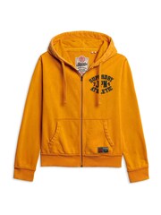 Superdry Track Gold Vintage Athletic ZIp 100% Cotton Hoodie - Image 4 of 6