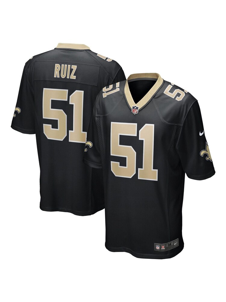 Nike Black NFL New Orleans Saints Home Game Jersey - Cesar Ruiz - Image 1 of 3
