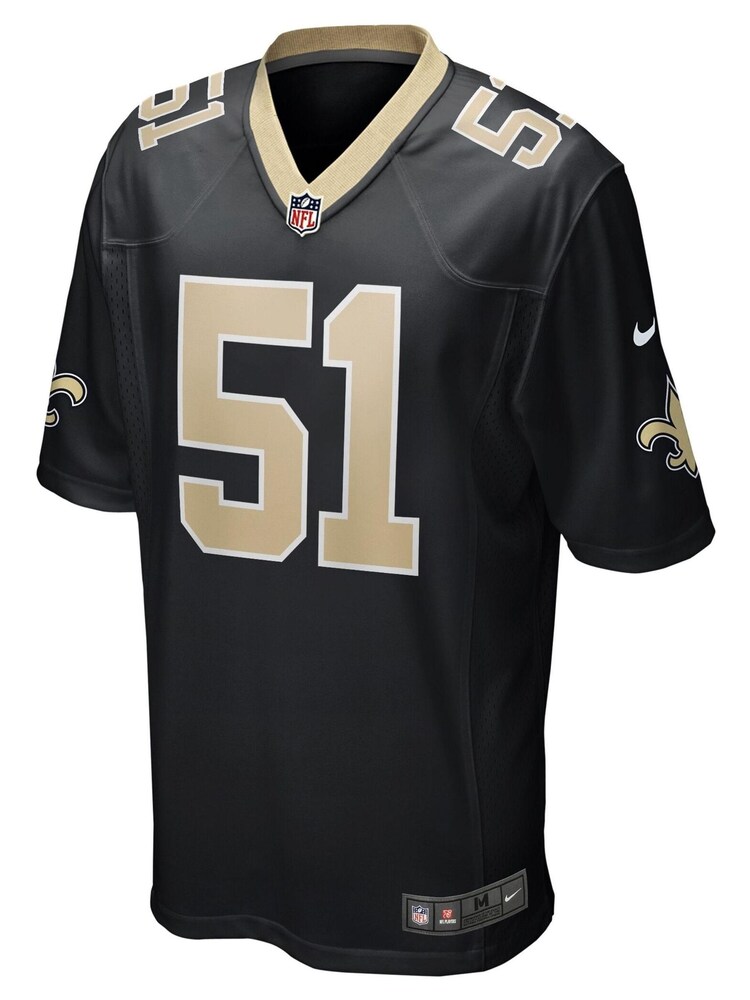 Nike Black NFL New Orleans Saints Home Game Jersey - Cesar Ruiz - Image 2 of 3