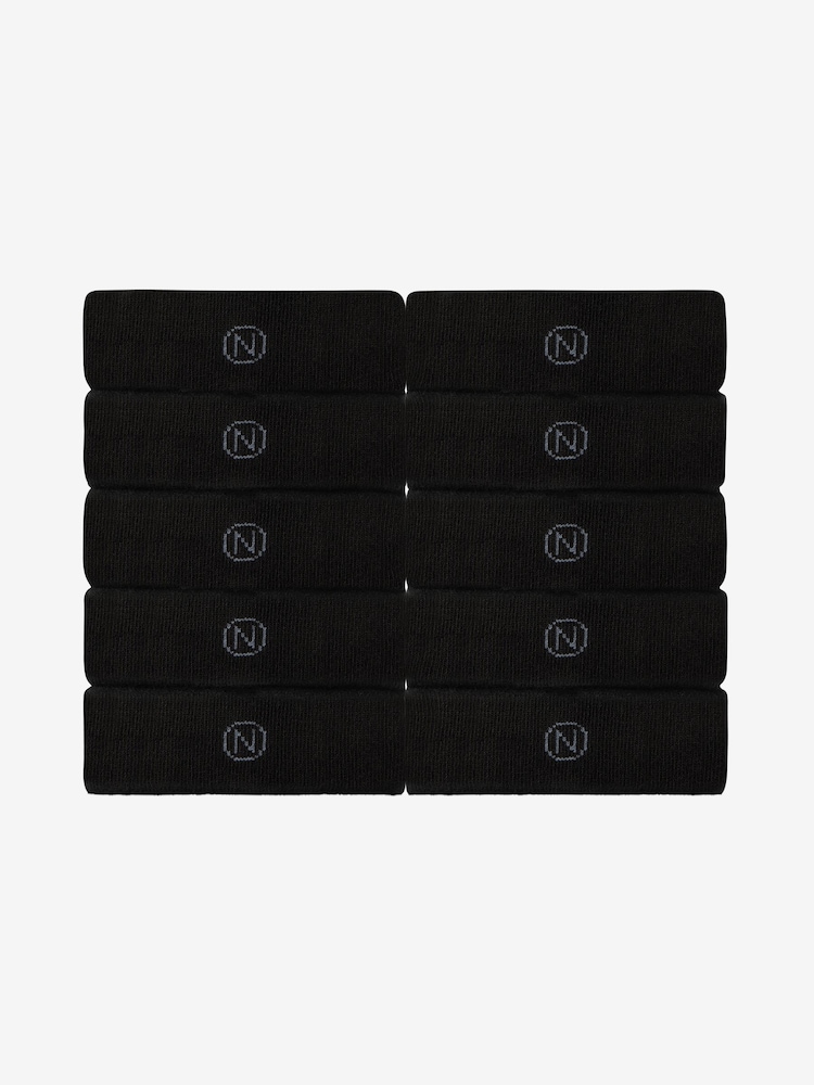 Black 10 Pack Cushioned Sole Comfort Socks - Image 1 of 4