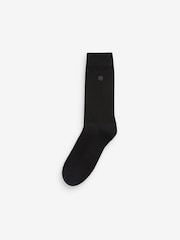 Black 10 Pack Cushioned Sole Comfort Socks - Image 3 of 4