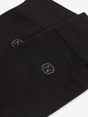 Black 10 Pack Cushioned Sole Comfort Socks - Image 4 of 4